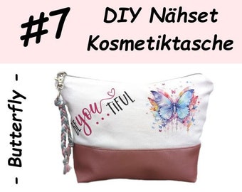 Nähset Nähpaket Kosmetiktasche - Butterfly - DIY