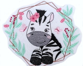 Applikation großes Zebra Aufnäher Applikation großes Zebra Aufnäher