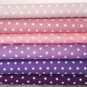Tissus en coton tissus étoiles en coton tissus étoiles cône d'école rose violet