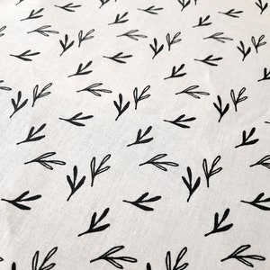 Branches fabric cotton Christmas fabric cotton fabric fabrics black white