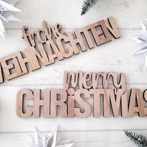Lettering wood Merry Christmas Christmas decoration Christmas decoration lettering decoration decoration
