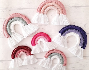 Rainbow Macrame Appliqué School Cone Candy Cone