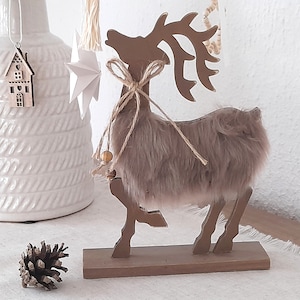Christmas decoration wooden decoration reindeer decoration wooden Christmas deer Christmas decoration