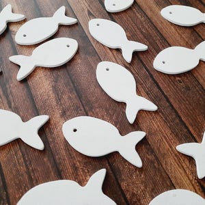Peces Dispersos Madera Peces de Madera Decoración de Mesa Decoración de Mesa Decoración Comunión Bautismo Confirmación