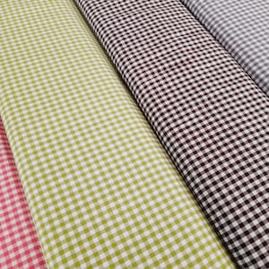 Geruite stoffen stoffen geruite katoenen stoffen geweven stoffen bruin grijs roze groen