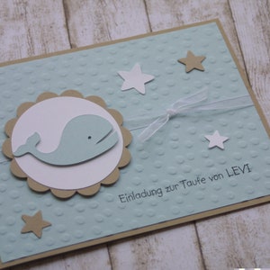 Einladung Taufe Wal Taufeinladung Einladungskarte Karte Geburt Bild 3