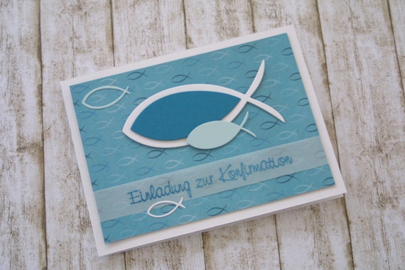 Karte Einladung Konfirmation Etsy