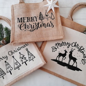 Gift bag Christmas packaging bag Christmas packaging jute boho decoration decoration gift