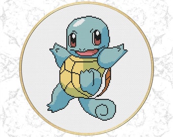 Squirtle Cross Stitch Pattern PDF Download DIY Counted Cross Stitch Pattern Digital Design