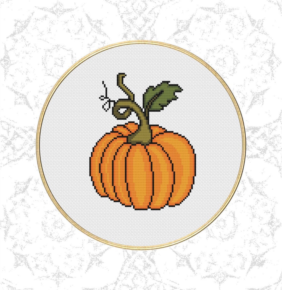 Pumpkin Cross Stitch Pattern PDF Download Printable Halloween Art DIY ...