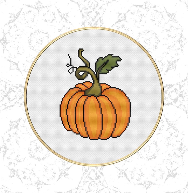 Pumpkin Cross Stitch Pattern PDF Download Printable Halloween Art DIY ...