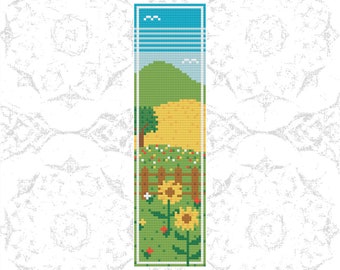 Spring Bookmark Cross Stitch Pattern PDF Download Art Traditional Craft DIY Counted Cross Stitch Pattern Digital Design