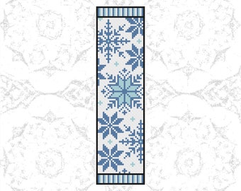 Snowflake Bookmark Cross Stitch Pattern PDF Download Bookmark Art Traditonal Craft DIY Digital Design