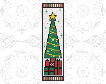 Christmas Tree Bookmark 1 Cross Stitch Pattern PDF Download Art Traditional Craft DIY  Digital Design