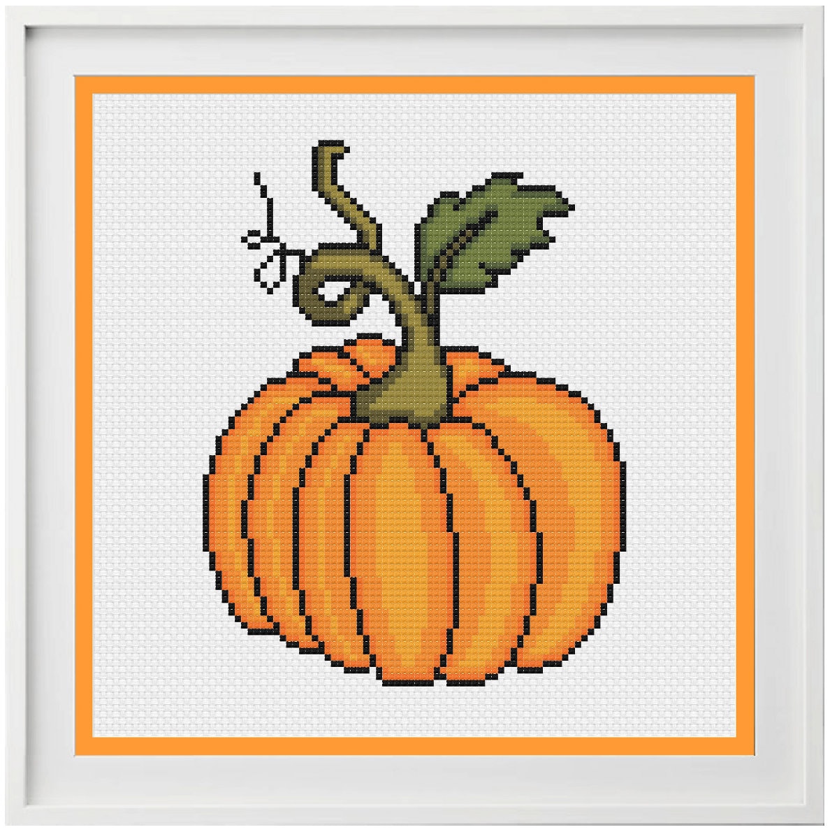 Pumpkin Cross Stitch Pattern PDF Download Printable Halloween Art DIY ...