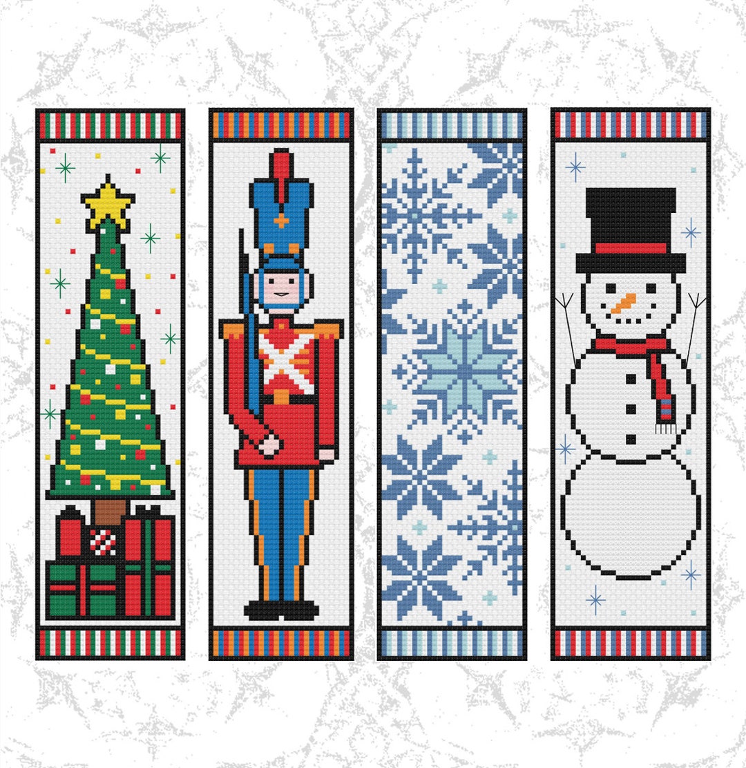 Christmas Bookmark Combo Cross Stitch Pattern PDF Download Turkish ...