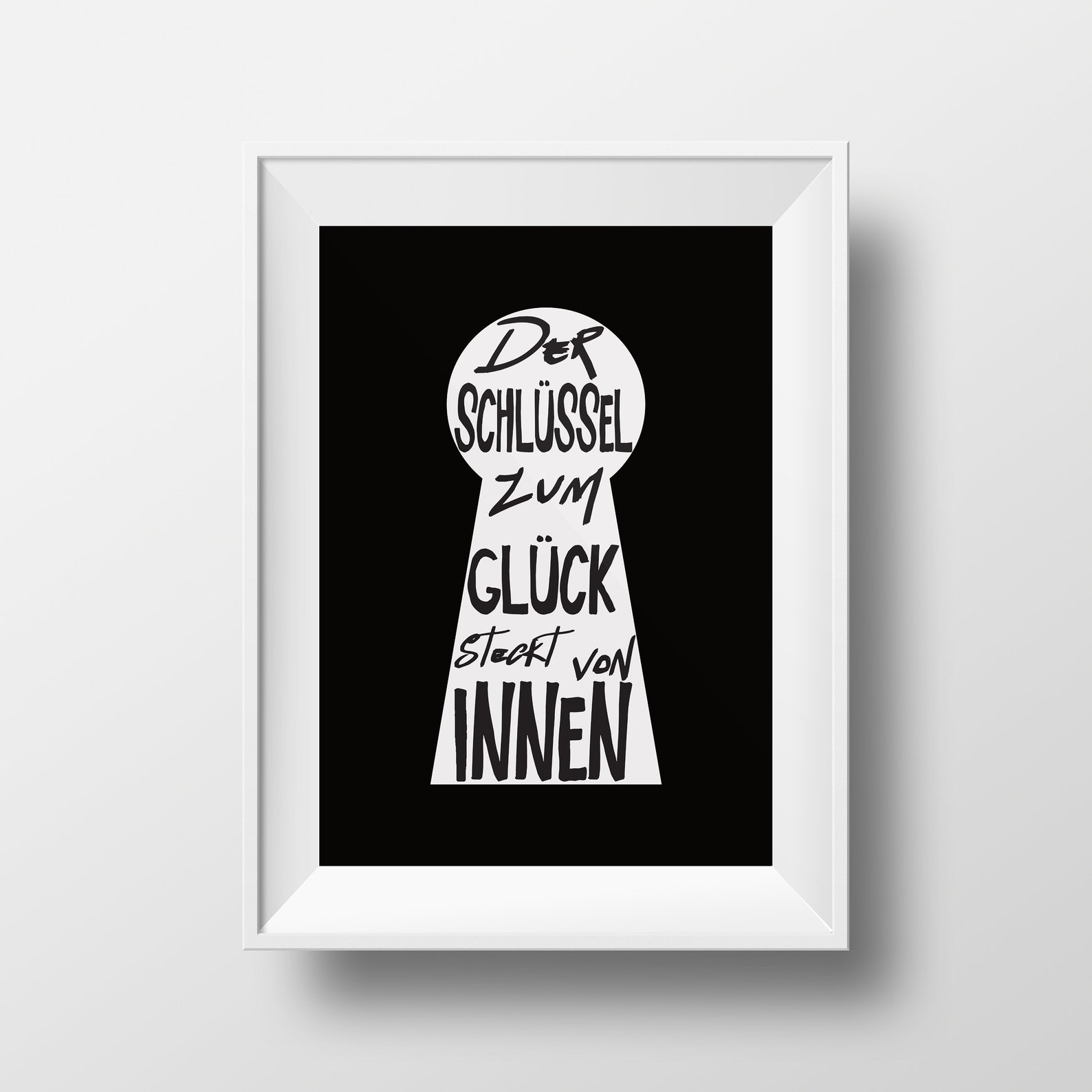 Der Schlüssel zum Glück steckt von Innen / Poster Kunstdruck Etsy