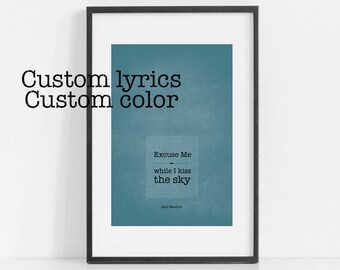 Song lyric art | Etsy