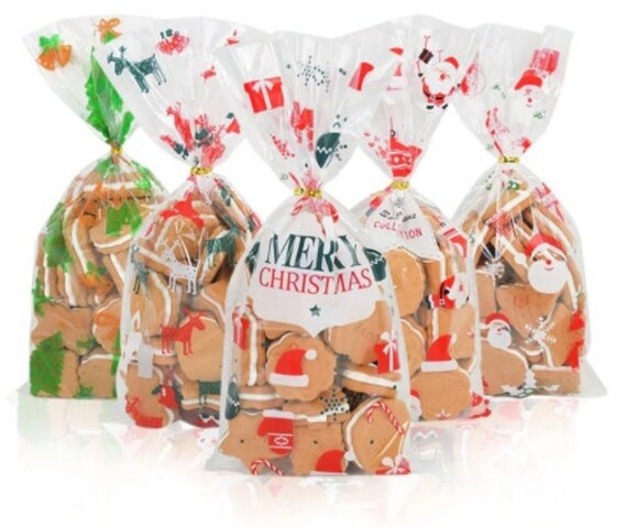 Candy Christmas Santa Xmas Paper Sweet Gift Shop Party bags  Birthday 5 x 7" 