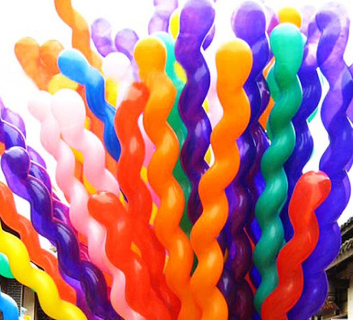 Twisty Balloons 3 Pcs 100cm Birthday Party Kids Etsy