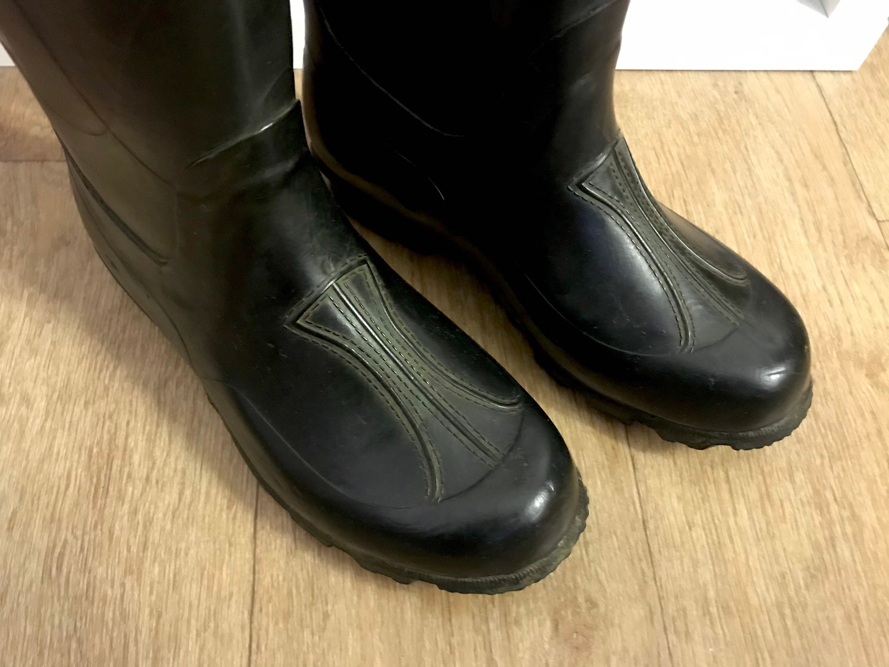 Vintage 80s Black Rubber Rain Boots Tigar Made in Yugoslavia | Etsy