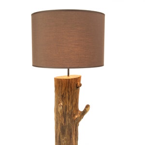 Rustic log wooden floor lamp black locust unique rustic, home decor, home and living