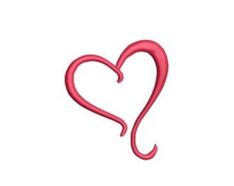 Heart Embroidery Design Mini Small Fancy Outline Machine Pattern