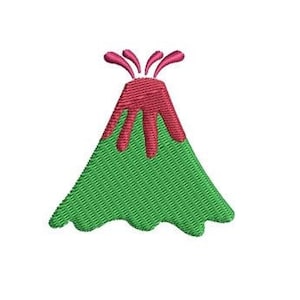 Volcano Embroidery Design Mini Small Lava Machine Embroidery Pattern Shirt Embroidery