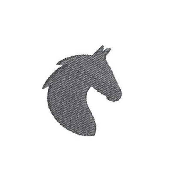 Motif de broderie tête de cheval Silhouette de petit cheval mini cheval Motif de broderie machine Broderie chemise