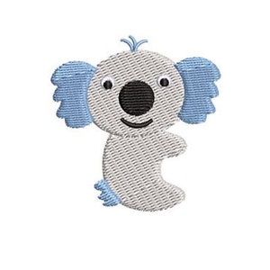 Mini Koala Embroidery Design Bear Face Small Machine Embroidery Pattern Shirt Embroidery
