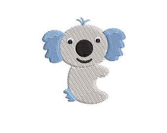 Mini Koala Embroidery Design Bear Face Small Machine Pattern Shirt