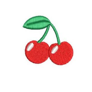 Cherries Cherry Embroidery Design Mini Small Fruit Machine Embroidery Pattern Shirt Embroidery