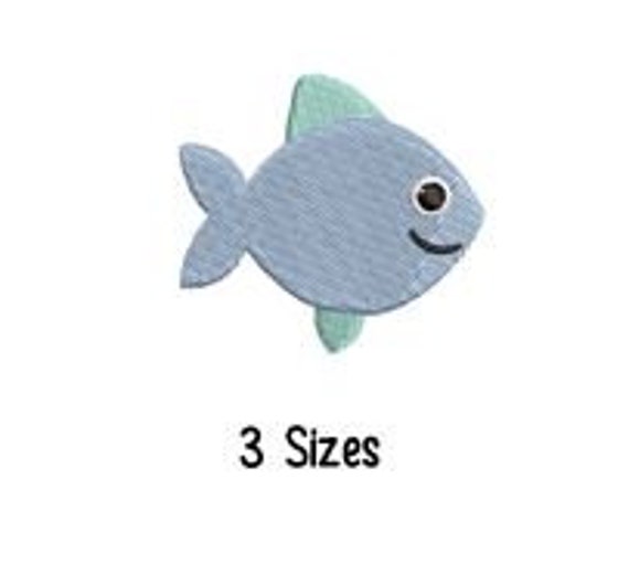 Mini Fish Machine Embroidery Design - 3 sizes - pets
