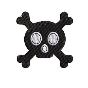Skull Crossbones Embroidery Design Mini Small Skull Machine Embroidery Pattern Shirt Embroidery