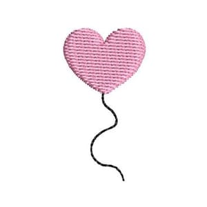 Mini Herz Ballon Stickmuster, Mini kleines Herz Maschinenstickerei Muster Shirt Stickerei