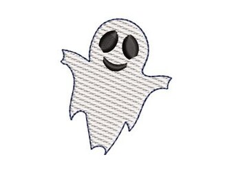 Mini disegno per ricamo a punto rapido di un fantasma, piccolo schizzo di Halloween, modello per macchina da cucire per maglietta
