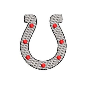 Horseshoe Quick Stitch Embroidery Design Mini Small Horseshoe Sketch Machine Embroidery Pattern Shirt Towel Hoodie Embroidery