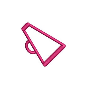 Megaphone Embroidery Design Mini Small Cheer Cheerleading Outline Machine Embroidery Pattern