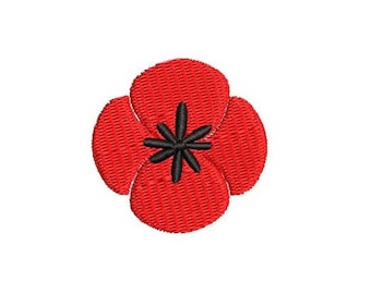 Poppy Embroidery Design Flower Mini Small Head Machine Pattern Shirt