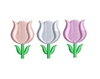 Tulips Embroidery Design Mini Flower Small Shirt Hoodie Sweatshirt Machine Pattern