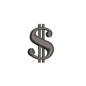 Dollar Zeichen Stickerei Design Mini Geld Silhouette kleine Stickmaschine Stickmuster Shirt Stickerei