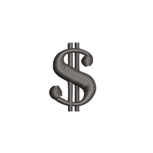 Dollar Sign Embroidery Design Mini Money Silhouette Small Machine Embroidery Pattern Shirt Embroidery