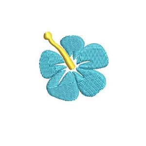 Mini Hibiscus Flower Embroidery Design Small Hawaiian Towel Machine Embroidery Pattern Shirt Hoodie Embroidery