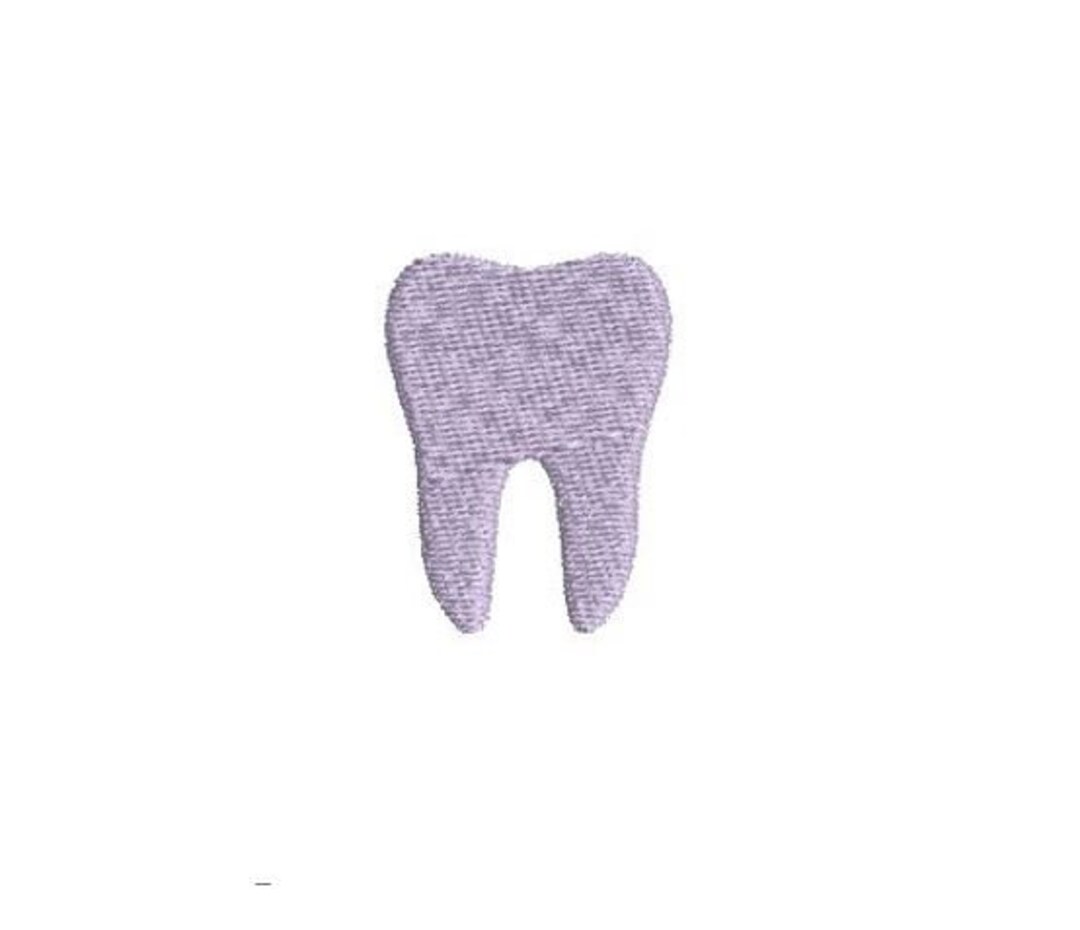 Tooth Embroidery Design Mini Dentist Dental Silhouette Small Machine