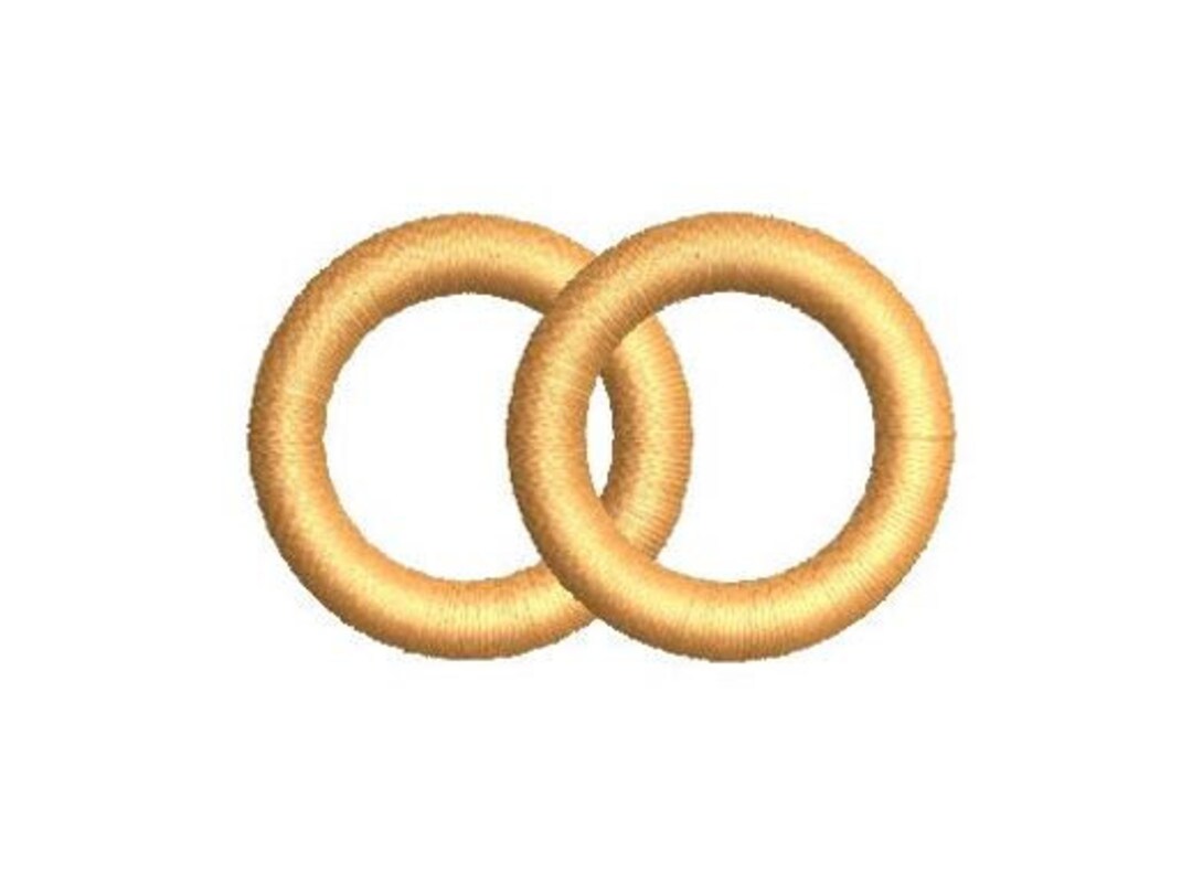 Wedding Rings Embroidery Design Mini Small Machine Embroidery Pattern