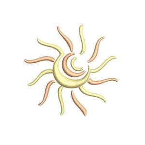 Sun Embroidery Design Mini Sunshine Small Machine Embroidery Pattern Shirt Embroidery