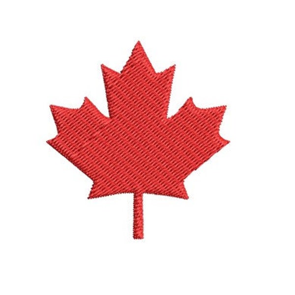 Motif de broderie feuille d'érable Petit motif de broderie machine Feuille d'érable du Canada Mini broderie de chemise