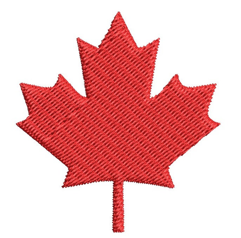 May include: A red maple leaf, a symbol of Canada.