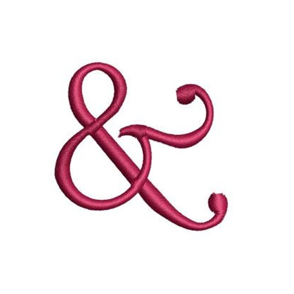 And Embroidery Design Mini Ampersand Symbol Small Machine Embroidery Pattern Face Mask Embroidery