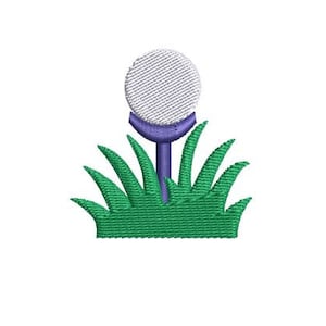 Mini Golf Embroidery Design Golf Tee Grass Small Machine Embroidery Pattern Shirt Hoodie Towel Embroidery